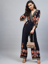 Women's Rayon Printed Floral Jumpsuit